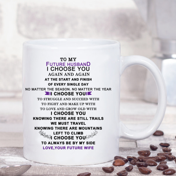 Send Fiancé Kaffe Krus Morgenmad Krus Sjov Kaffe Krus 11 Ounces Inspirerende En