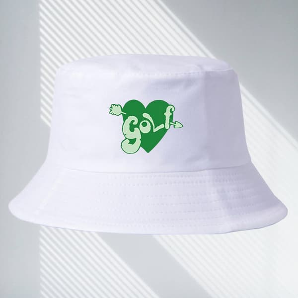Bucket Hat med hjertetryk - Solhat til damer og herrer, Herre Dame' A