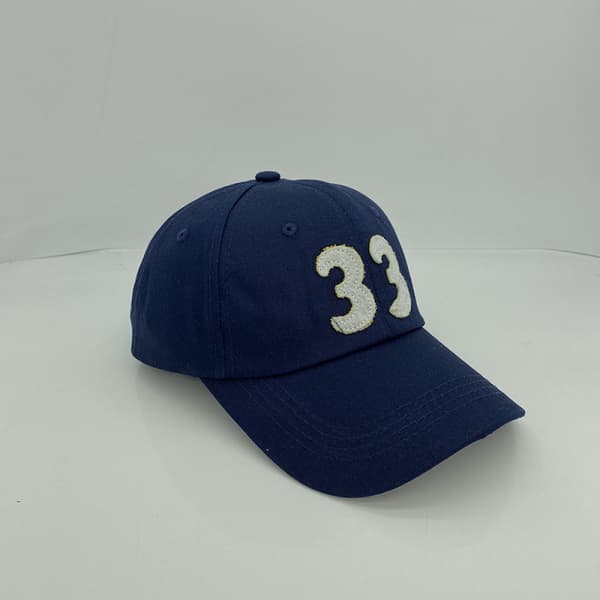 Hatt Nummer 33 Justerbar Baseballcaps for Menn og Kvinner Blue