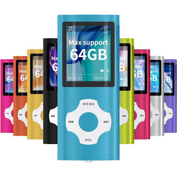 Support TF-kort USB-port Slim Small Multi-Lingual Selection 1.8 LCD Bærbar MP3/MP4, MP3-afspiller, MP4-afspiller, Videospiller, Musikafspiller, Media Playe