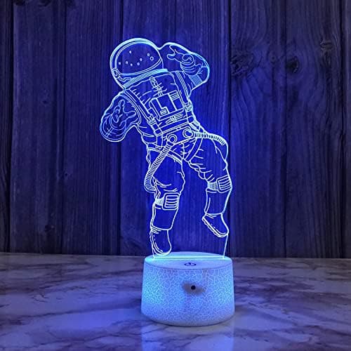 3D Rommann Nattlampe Illusjon 7 Fargeskiftende Berøring