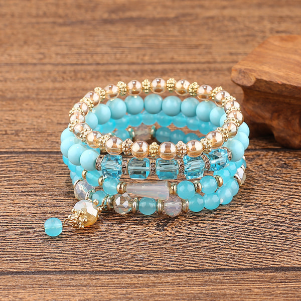 1PCS Bohemian Stackable Bead Bracelets för kvinnor och män Multila