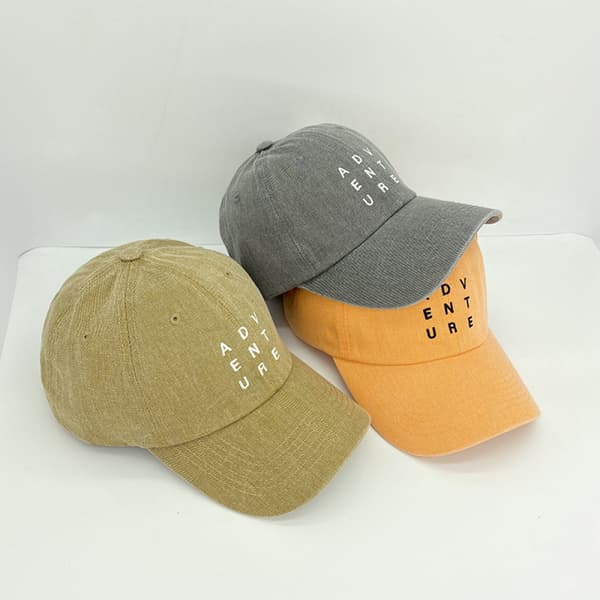 Hat Dame Bomuld Simpel Lille Bogstav Broderi Blød Top C orange