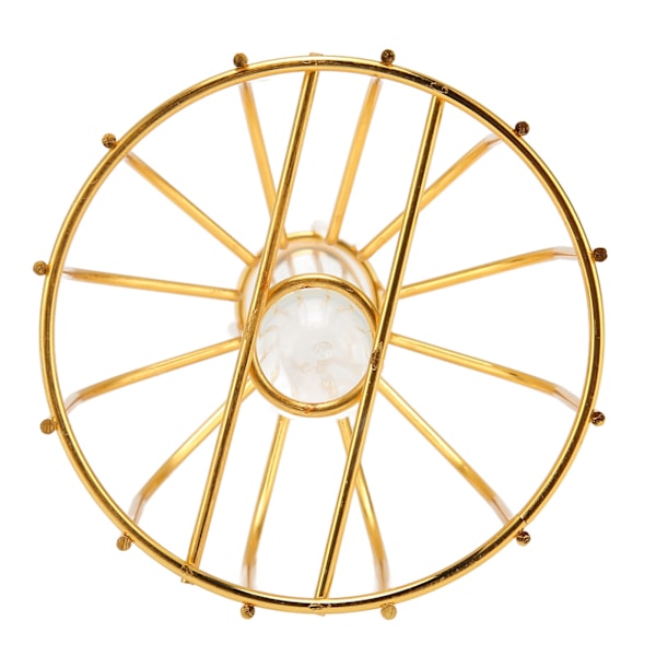 Metallblomvas ihålig modern elegant gyllene separat design klar glasblomvas prydnad för hemmet