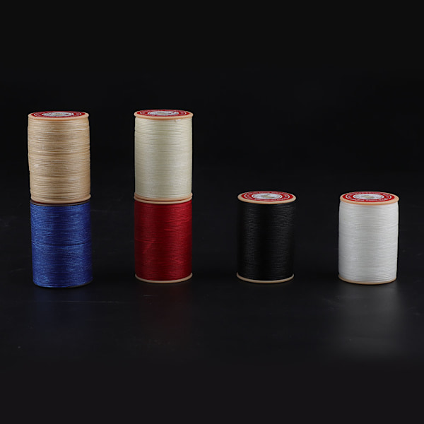 0,8 mm läder syvax tråd 150D/16 handarbete stickning hantverk vax tråd rulle (risvit)