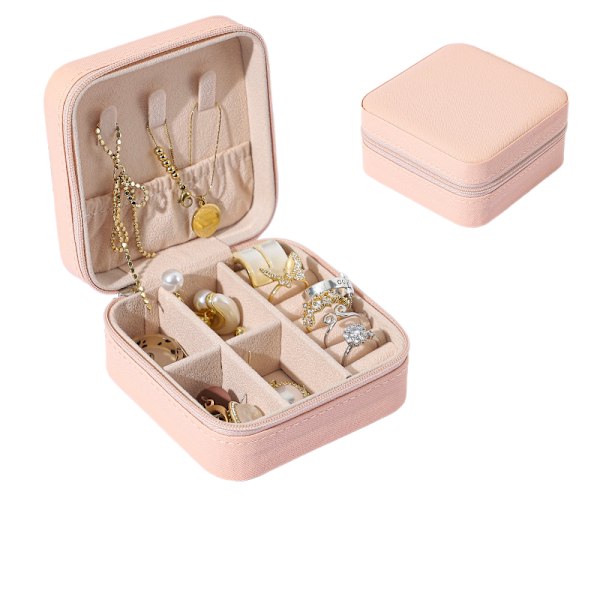 Smykkeæske Organizer Rejse Mini Smykkeopbevarings Etui til Ringe Øreringe Halskæder Armbånd Smykker