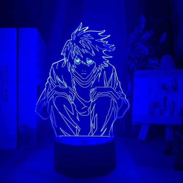 Death Note L Lawliet Figur 3D Nattlampa, Akrylpanel Ab