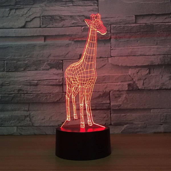 Dyr Giraf 3D Natlampe Touch LED Bordlamper 7