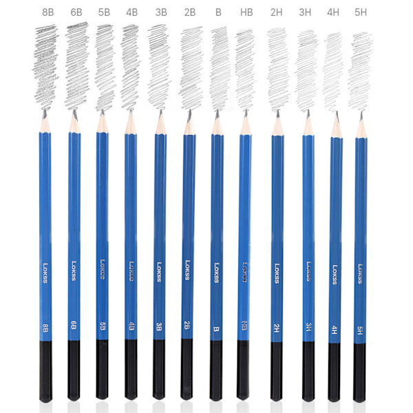 40PCS Profesjonelt Skissetegning Blyantsett Kunstutstyr Studenter Malerverktøy