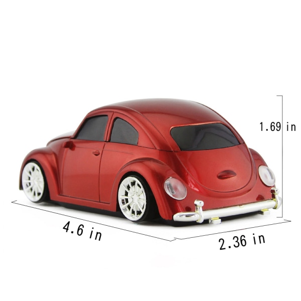 Beetle bilmus/Volkswagen Beetle/2.4G trådlös mus Svart