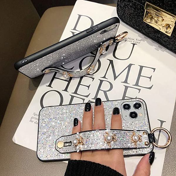 Kompatibel med iPhone 12 Pro Max Bling Stativfodral L