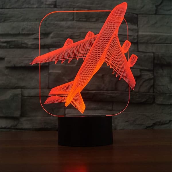 Fly 3D LED Civil Optisk Illusjon Nattlys, ZTOP 7 Co