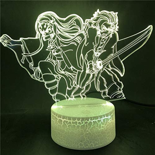 Demon Slayer Kamado Nezuko 3D Illusion Night Light Lamp,Crea