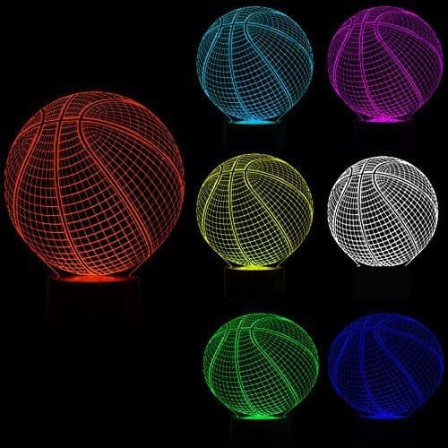 Basketboll 3D Illusion Lamp, LED Nattljus för Barn Födelse