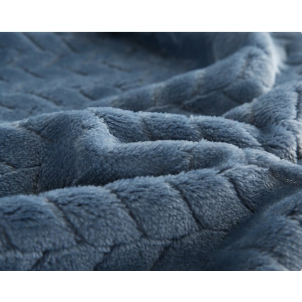 Fleecefilt för soffa, mjuk flanellfilt, lätt luddig filt för soffa säng kontor blue 70*100 CM