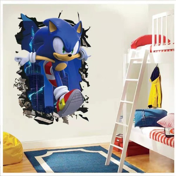 Tegneserie Wall Breaking Game Wall Decals Soveværelse Stue