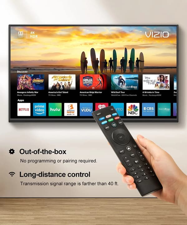 Universal fjernkontrollerstatning for VIZIO D-Series M-Se