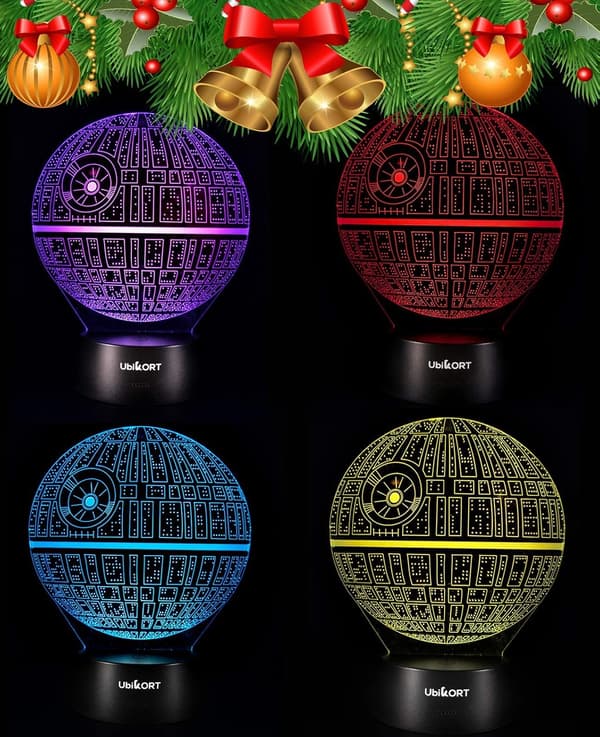 3D Lampe Illusion Dødsstjerne Star Wars Lampe, Unik Fødselsdagsstjerne
