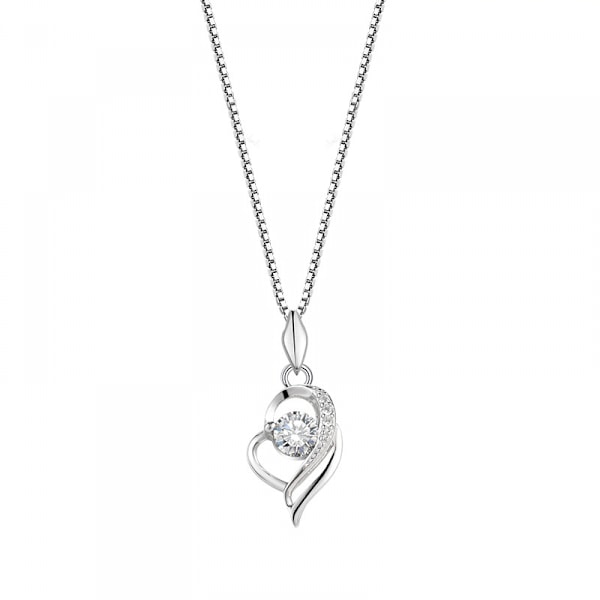 S925 Sterling Silver Diamond Halsband Kvinnor Mikro-set Hav Blå