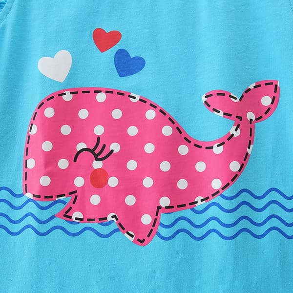 Sött Pyjamasset Kortärmad T-shirt Sommarset Sovkläder, S