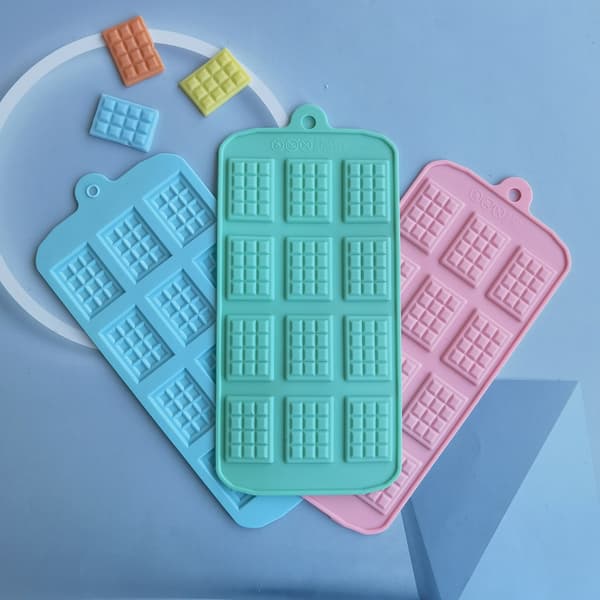 Vaffel Chokolade Blok Bar Forme Silikone Form Isbakke Kage