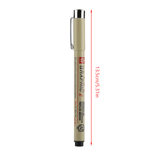 Tegne Sketch Pigment Line Art Maker Pen Blæk Pensel Tip Craft Pen (1.0mm)