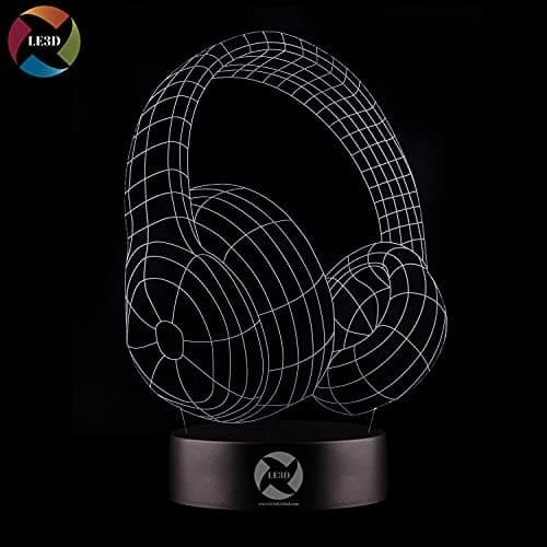 3D Optisk Illusions Natlampe - 7 LED Farveskiftende Lampe