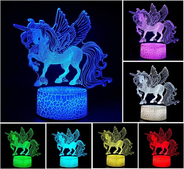 3D Illusjon Nattlys Visuell Kreativ LED Skrivebordslampe Berøring