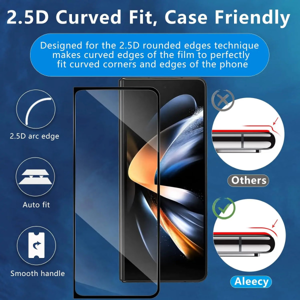 3 kpl karkaistua lasia Samsung Galaxy Z Fold 3 näytönsuojalle puhelimen karkaistu lasi suojakalvo
