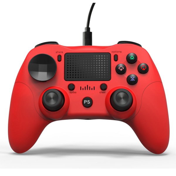 USB-kabelansluten spelkontroll med pekplatta och ergonomisk joystick Red