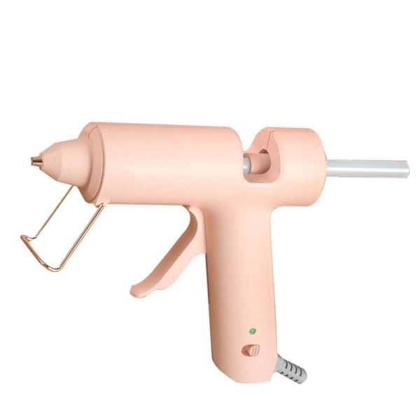 Mini varmlim pistol DIY håndværk ergonomisk hurtigtsmeltende varmlim pistol med 10 limpinde til børn pink