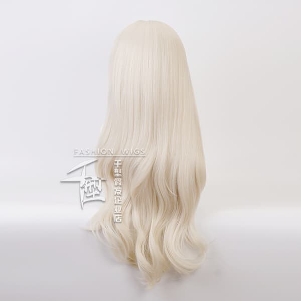 Frozen 2 Aisha Elsa Cosplay Paryk til Kvinder Lang Blond Bølget