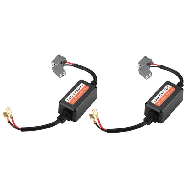 2 stk H1/H3 Bil LED Forlygte Dekoder Anti-Flimmer Blink Fejl Fjern