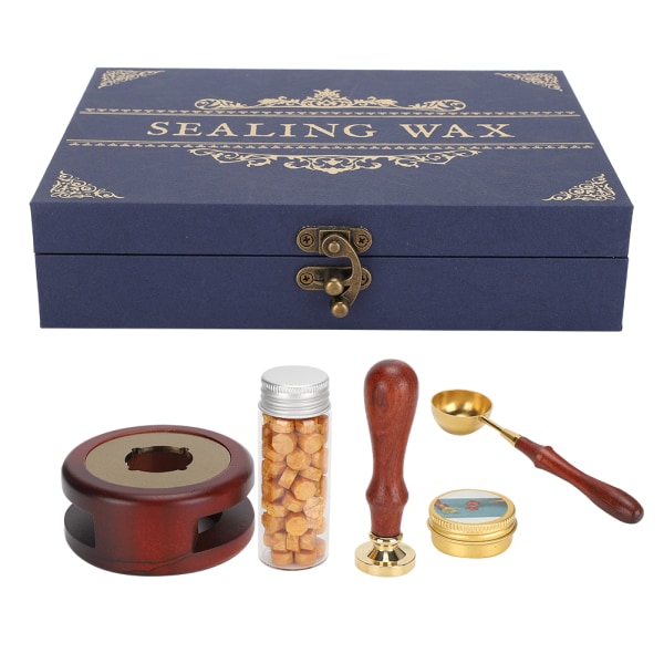 Vaxförseglingsstämpel Kit Presentförpackning Tätningsvax DIY Retro Dekorera Dedikerade Hantverksverktyg Modell B