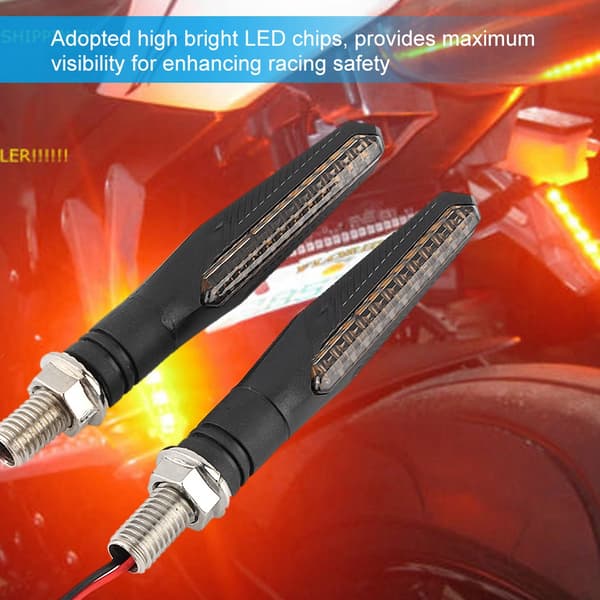 1 Par Motorcykel LED Vandstrøms Blinklys Indikator Blinklys Lampe Universal