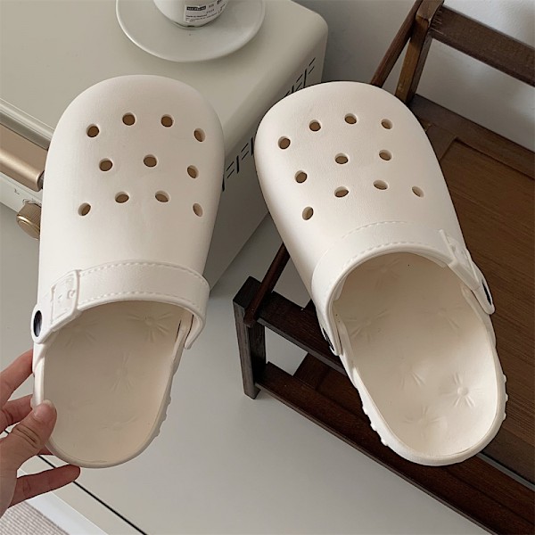 Damträdgårdsträskor Sandaler Tofflor-Vit(38/39 EU)