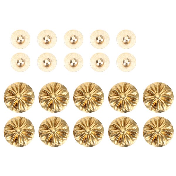 10 set Chrysanthemum spikade mässingsnitar hydrauliska verktygsskruvar kläder 3#13mm
