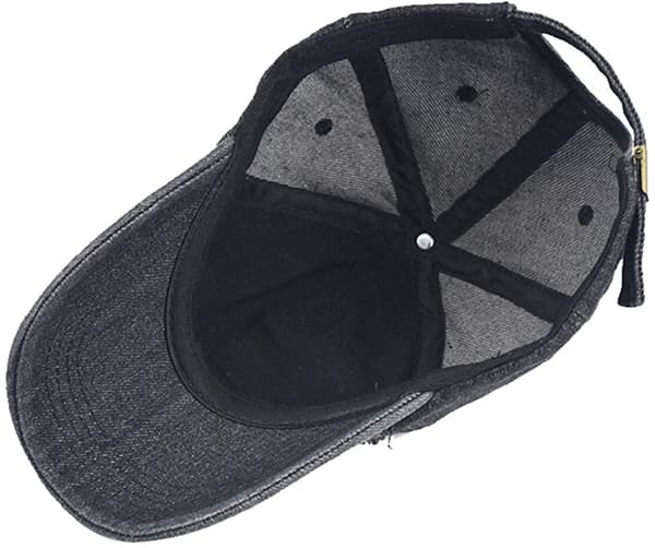 Unisex Ripped Distressed Denim Baseball Cap Trucker Hat Adju Blue