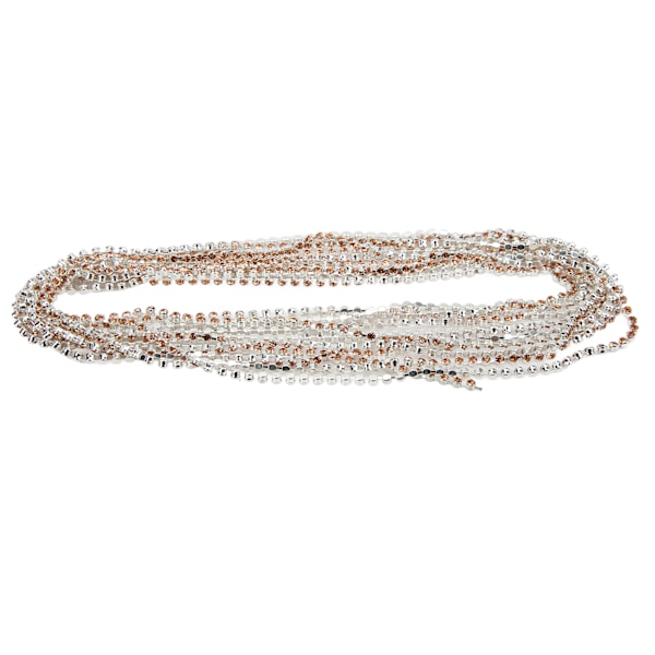 5 meter Rhinestone kedja Stark Praktiskhet Glänsande Färgglad Rund Rhinestone Klokedja för DIY Kläd DekorationChampagne