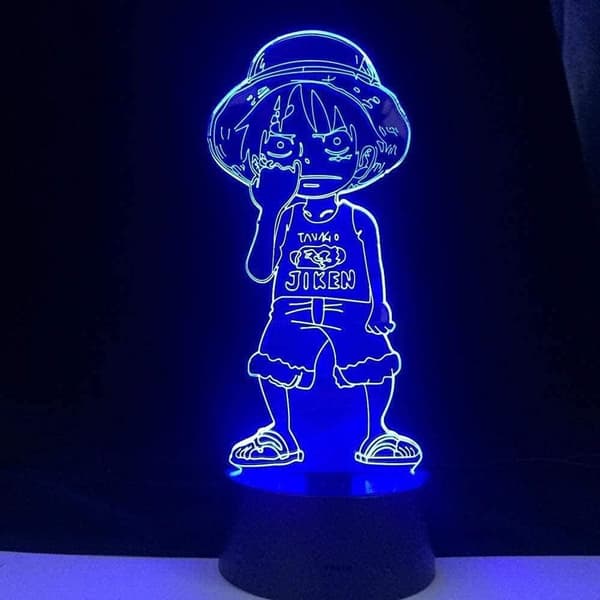 One Piece Luffy 3D Illusion Natlampe Smart Touch, RG