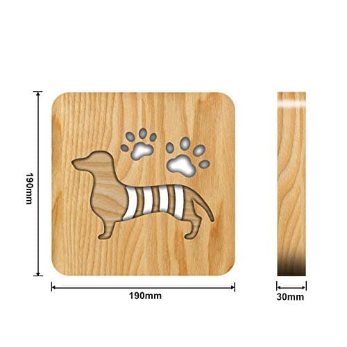 Dachshund 3D Trelampe LED Nattlys Hjem Romdekorasjon