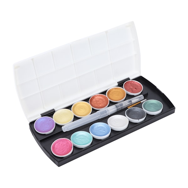 Akvarellmaling Solid 12 farger bærbar pigment kunstsett for maleri Graffit Design