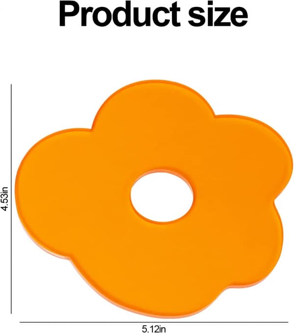 4-pack Underlägg, Underlägg för Drycker Akryl Underlägg Blomma