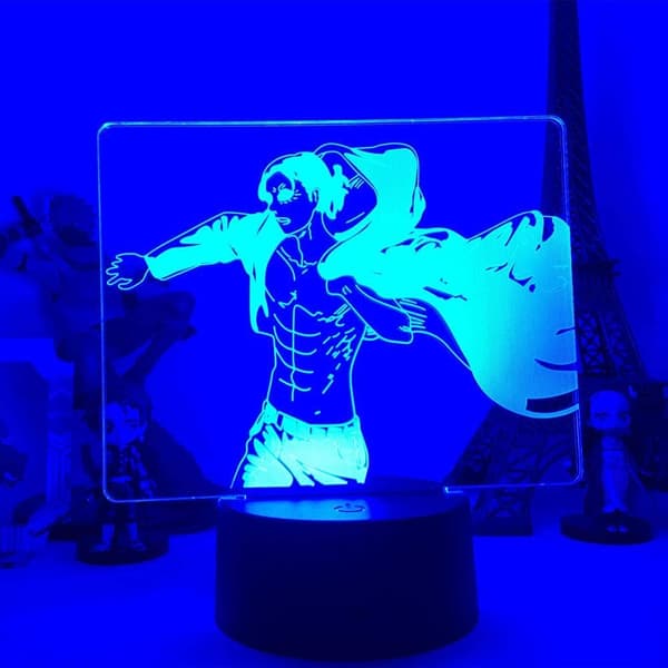 Attack on Titan 3D Anime Lampe Natt Levi Ackerman Illusjon N