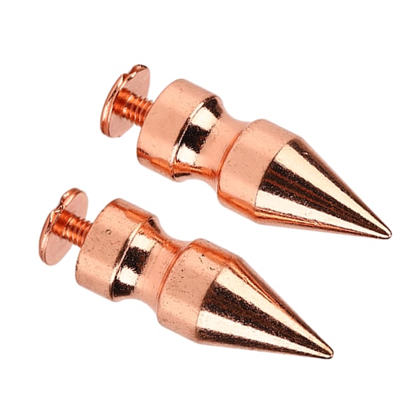 100 sarjan ruusukullan väriset terävät metalliset sähköpinnoitetut, hiomattomat kirkkaat kierteet DIY messinkiset piikit, nastat, rock-niitit vaatteisiin 9x25mm
