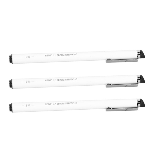 10 st Fineliner pennor Svart bläck Hållbar Vattentät Fadeless Hög jämnhet Ritpennor för anteckningsdesign Skissritning