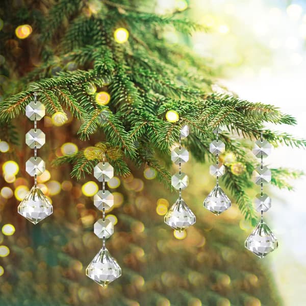 30-pak klare akryl diamant hængepynt, perleprisme dråbevedhæng til juletræ lysekrone bryllupsdag vindue Diamond