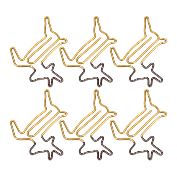 100 stk. formet papir clips Hjorteform Metal Bærbare kontor clips til fil klassificering Dokument organisering