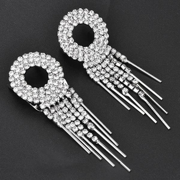 1 par strass tofs kedja skor spännen dekoration väska kläder tillbehörStil A  2.5x7.4cm