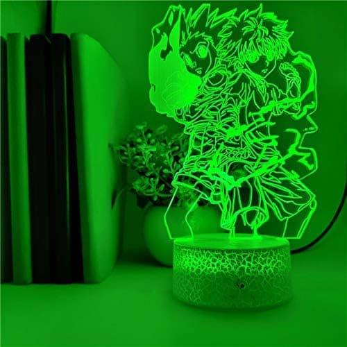 Hunter X Hunter 3D Illusionslampa med Smart Touch, Perfekt Present för Heminredning och Barn
